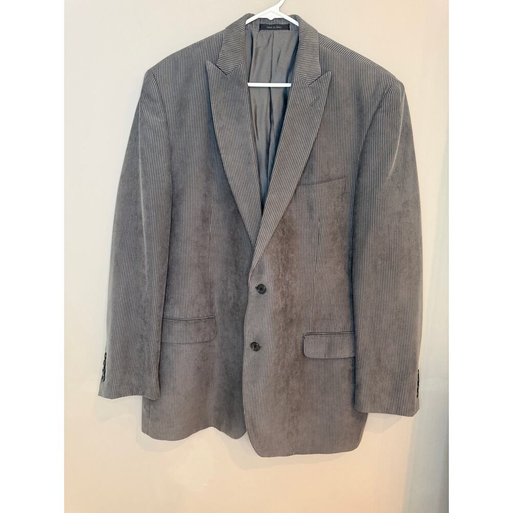 Calvin Klein 46L Men's Gray Corduroy Sport Coat Blazer